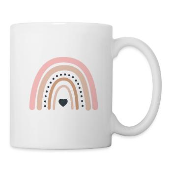 Regenbogen Boho Bohême Kind Baby Vintage Mädchen - Tasse - Weiß - Rechts