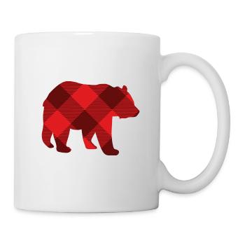 Ours avec modèle Cadeau Père Mère Noël - Mug blanc - blanc - Droite