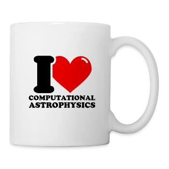 J’adore l’astrophysique computationnelle - Mug blanc - blanc - Droite