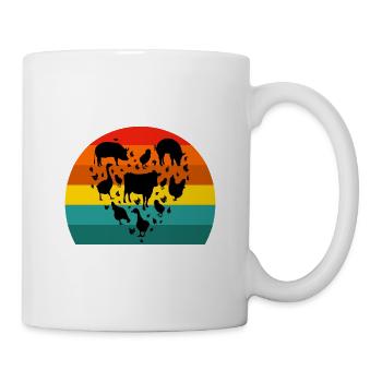 Retro vintage of farm animal, farming, farmer - Mug - white - Right