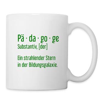 Pädagoge Pädagogen Schule Lehrer Unterricht - Tasse - Weiß - Rechts