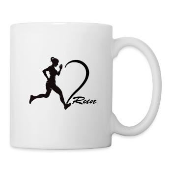 Runner Running Marathon RUN Running Shoes RunningGirl - Mug - white - Right
