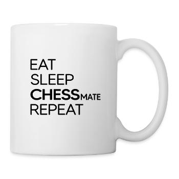 Schach Schachmatt Schachspieler Schachmeister - Tasse - Weiß - Rechts