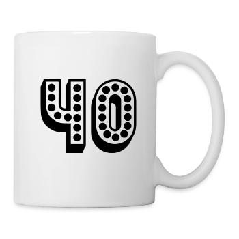 40. 40 YEARS. 40th ANNIVERSARY. 40TH ANNIVERSARY. - Mug - white - Right