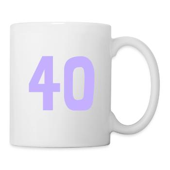 40. 40 ANS. 40e ANNIVERSAIRE. ANNIVERSAIRE 40 ANS. - Mug blanc - blanc - Droite
