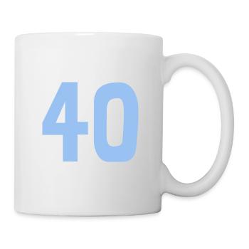 40. 40 YEARS. 40th ANNIVERSARY. 40TH ANNIVERSARY. - Mug - white - Right