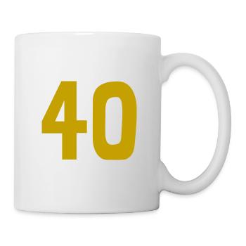 40. 40 ANS. 40e ANNIVERSAIRE. ANNIVERSAIRE 40 ANS. - Mug blanc - blanc - Droite