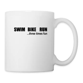 Triathlon Laufen Schwimmen Radfahren - Tasse - Weiß - Rechts