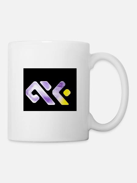 Lavendelgeometrisches Neon - Tasse - Weiß