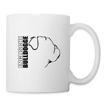 ENGLISCHE BULLDOGGE PROFIL - Tasse - Weiß - Rechts