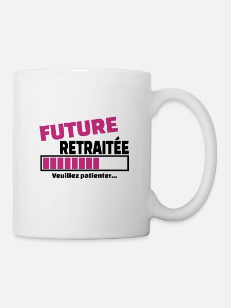 future retraitée - Mug blanc - blanc