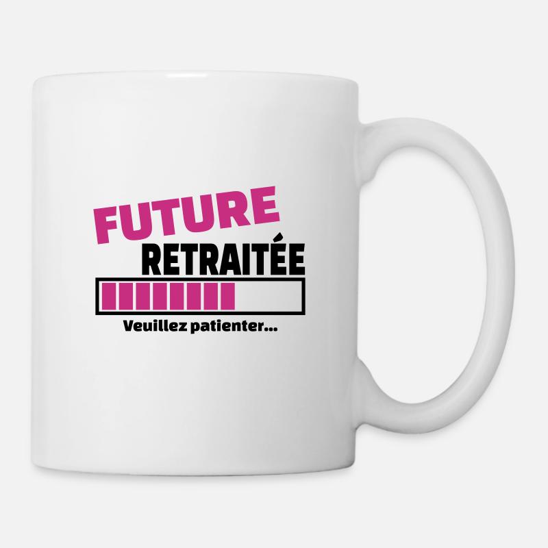 future retraitée - Mug blanc - blanc