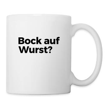 Bock auf Wurst - Tasse - Weiß - Rechts