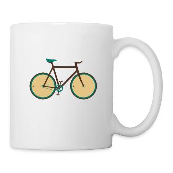 Fahrrad Rennrad Radfahrer Bike Retro Grafik - Tasse - Weiß - Rechts