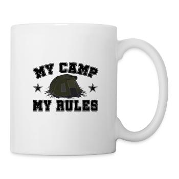 Karpfenangeln - Mein Camp Meine Regeln - Tasse - Weiß - Rechts