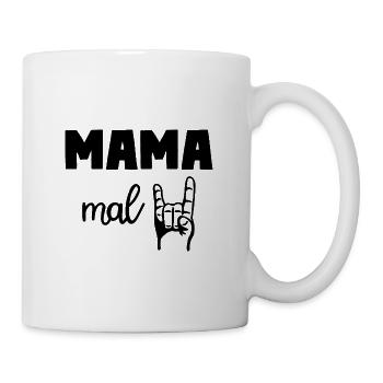 Mama mal Zwei 2 Kinder Mutter - Tasse - Weiß - Rechts