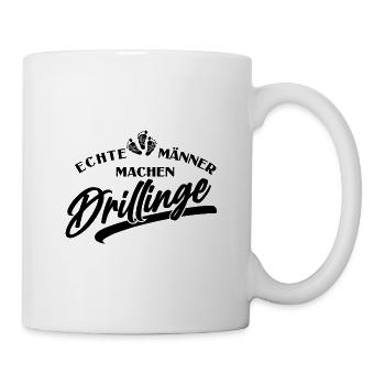 Echte Männer machen Drillinge Schwangerschaft Baby - Tasse - Weiß - Rechts