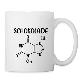 Schokolade Formel - Naschkatze Chemie Kakao - Tasse - Weiß - Rechts
