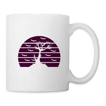 Halloween - Arbre - Chauves-souris - Mug blanc - blanc - Droite