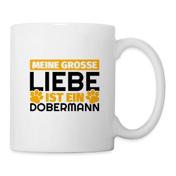 Dobermann Geschenke lustig - Tasse - Weiß - Rechts