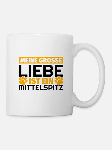 Mittelspitz Geschenke lustig - Tasse - Weiß
