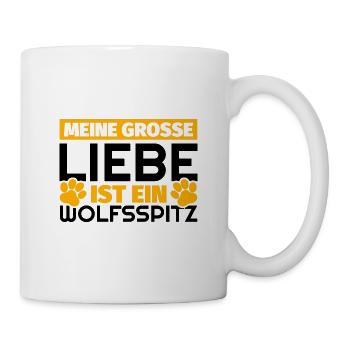 Wolfsspitz Geschenke lustig - Tasse - Weiß - Rechts