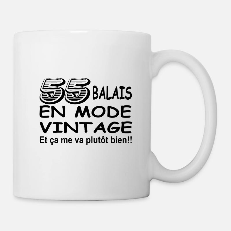 Anniversaire 55 ans / Humour / Cadeau 55 ans - Mug blanc - blanc