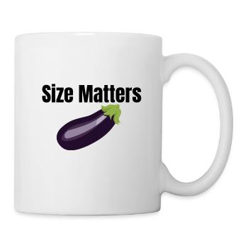 Size Matters | Funny T-shirt - Mug - white - Right