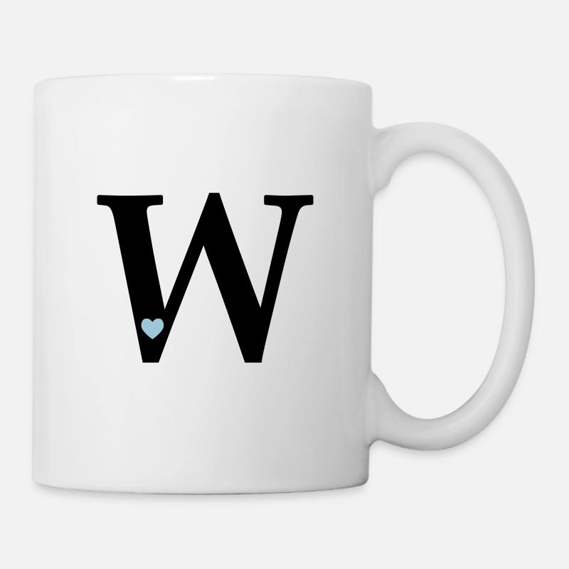 Buchstabe W Anfangsbuchstabe - Tasse - Weiß