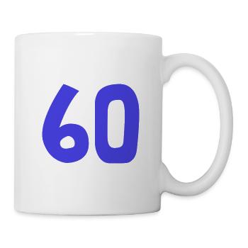 60. 60 ANS. 60e ANNIVERSAIRE. ANNIVERSAIRE 60 ANS. - Mug blanc - blanc - Droite