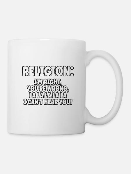 Lustiger Anti-Religions-Atheist-Agnostiker-Skeptiker - Tasse - Weiß