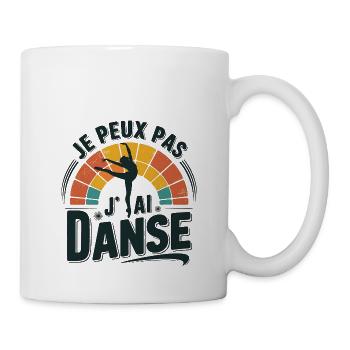 je peux pas jai danse vintage - Mug blanc - blanc - Droite