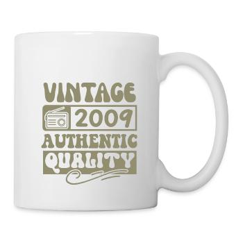 Authentisch 2009 Jahrgang 2009 - Jahrgang 2009 Retro - Tasse - Weiß - Rechts