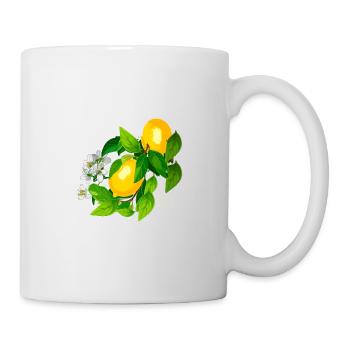Lemon, Amalfi, Flower, Illustration, Painting - Mug - white - Right