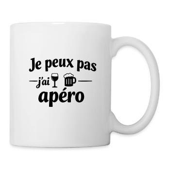 I can't I have an aperitif – Humor and funny message - Mug - white - Right