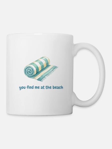 Tu me trouves à la plage - Mug blanc - blanc