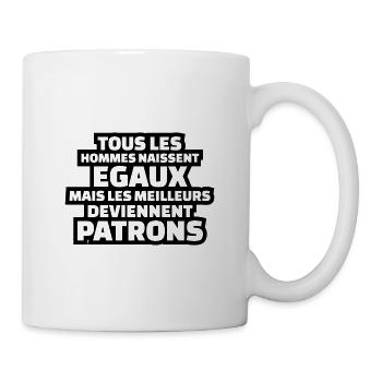 les meilleurs deviennent patrons - Mug blanc - blanc - Droite