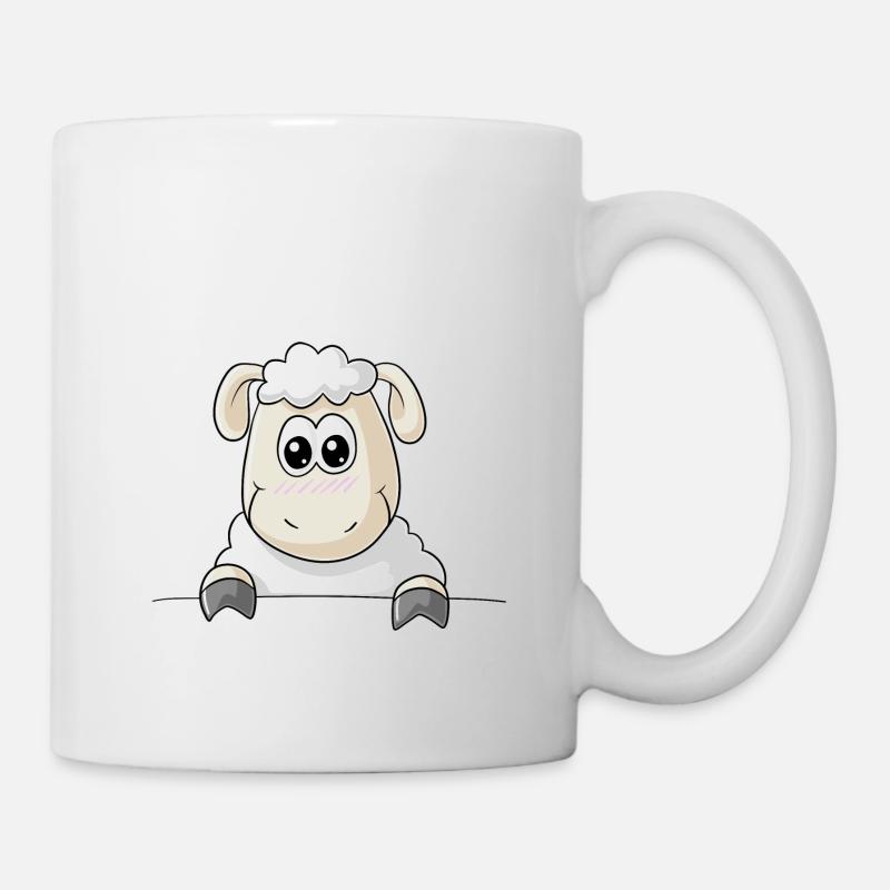 dessin animé moutons - Mug blanc - blanc