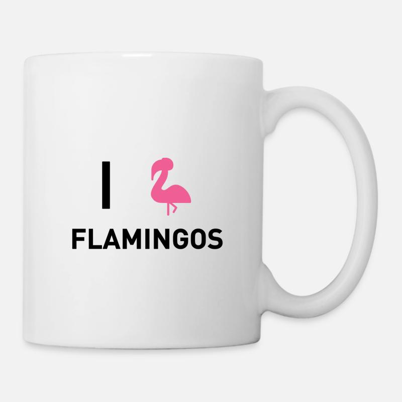 Flamingo Flamongo pink one-legged - Mug - white