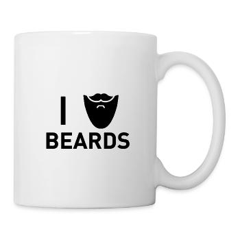 Barbe Moustache barbu Moustache Moustache - Mug blanc - blanc - Droite