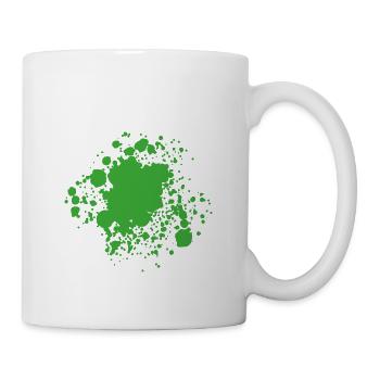 Blob of paint splash of green gift - Mug - white - Right