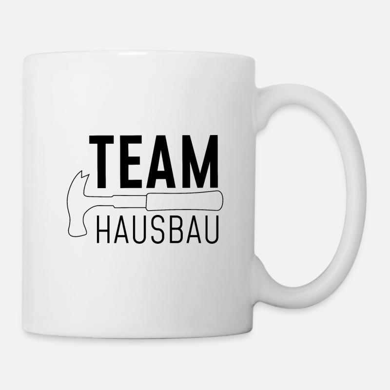 Hausbau - das Team - Tasse - Weiß