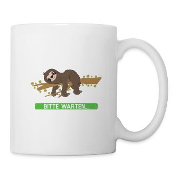 Fauler Faulenzer Relax Faultier Spruch Motivation - Tasse - Weiß - Rechts