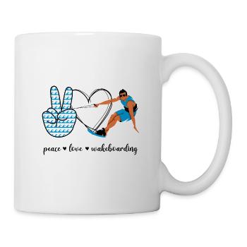 Paix Amour Wakeboard - Mug blanc - blanc - Droite