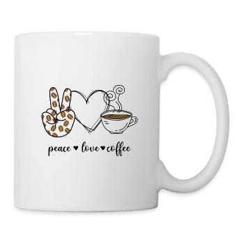 Peace Love Coffee Coffee Coffee Lovers - Mug - white - Right