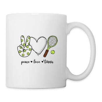 Paix Amour Tennis Joueur de tennis Tennis Amour - Mug blanc - blanc - Droite
