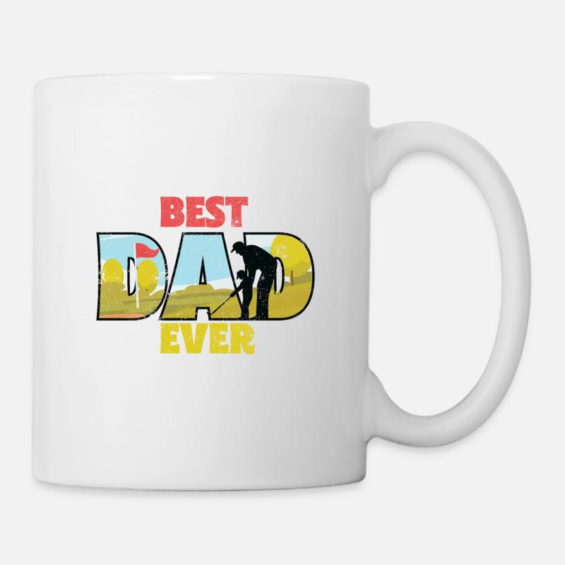 BESTER PAPI PAR GOLF EISEN GOLFER TEE SPRUCH MOTIV - Tasse - Weiß