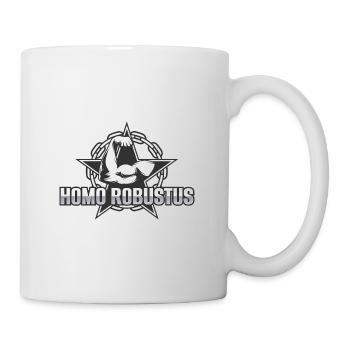 HOMO ROBUSTUS KRAFT FITNESS GYM SPORT MOTIV SPRUCH - Tasse - Weiß - Rechts