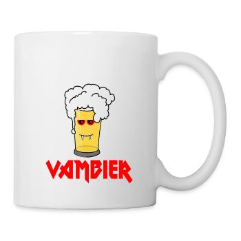 Vambier Halloween JGA Malle Bier Fledermaus Vampir - Tasse - Weiß - Rechts