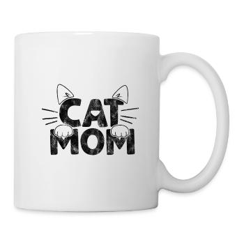 cat mom - Drôles de dictons de chat - Mug blanc - blanc - Droite